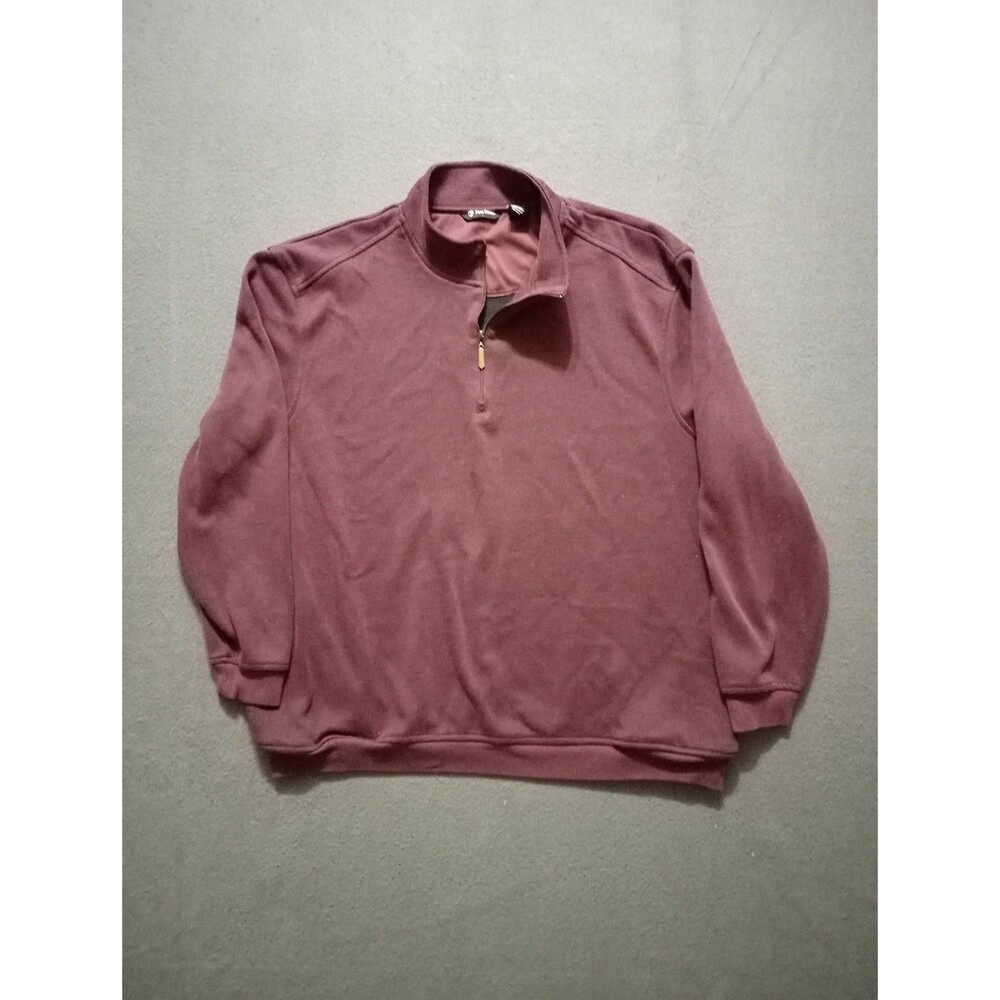 Golf Pro Tour Mens XXL  Mock Neck Zip  Pullover Mid-Weight Plum
